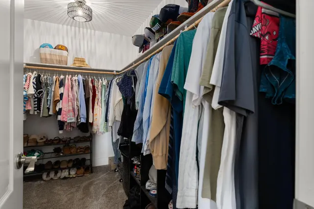 a view of a hallway with workspace