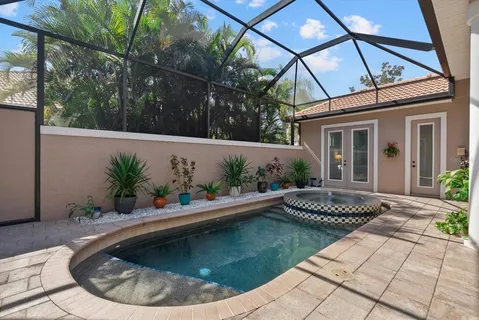 a view of backyard with green space