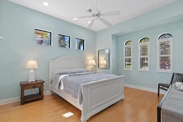 an aerial view of a city with mountains