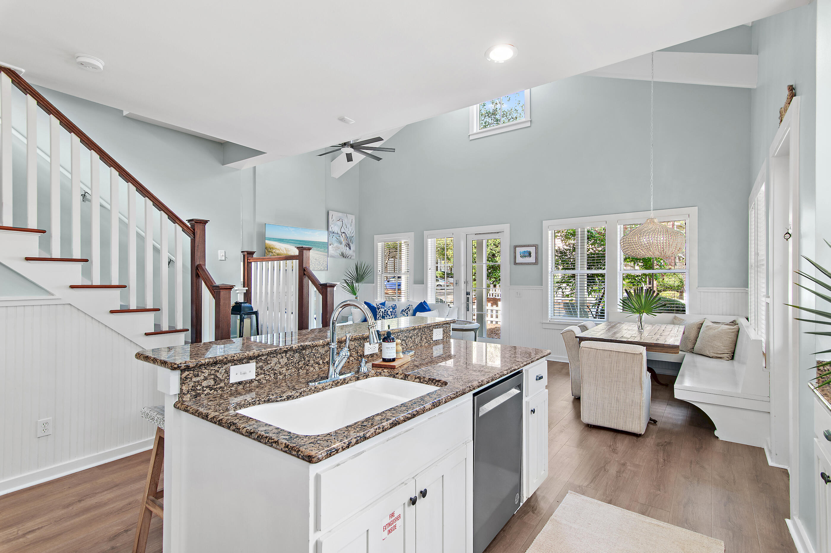 220 Salt Lane Inlet Beach, FL 32461 - Photo 13 of 39 a kitchen with stainless steel appliances granite countertop a sink stove and a refrigerator