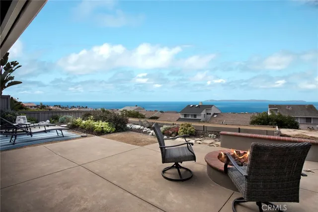 a view of a terrace with furniture