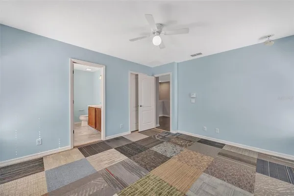 a view of a room with an empty space