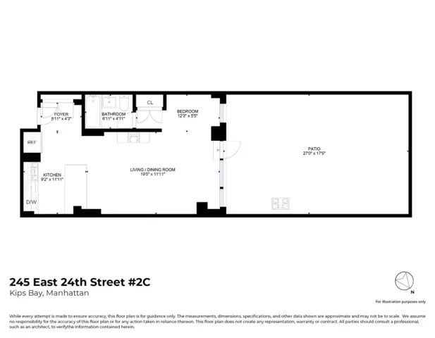 $720,000 | 245 East 24th Street, Unit 2C | Kips Bay