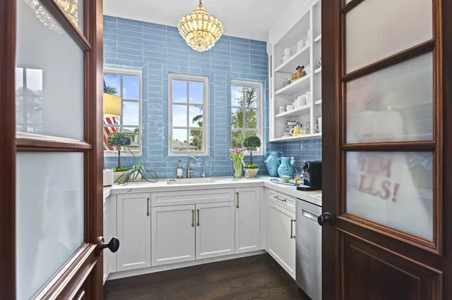 a view of roof deck with lake view and mountain view