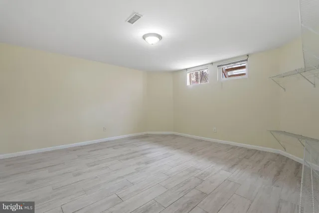 wooden floor in a room