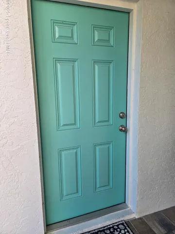 image of a door with a green door