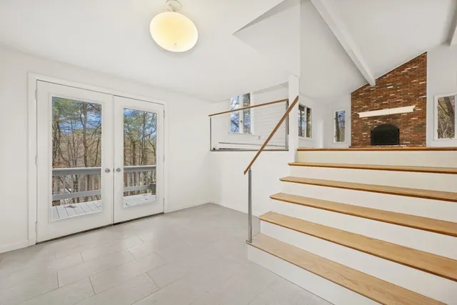 a view of an entryway with staircase