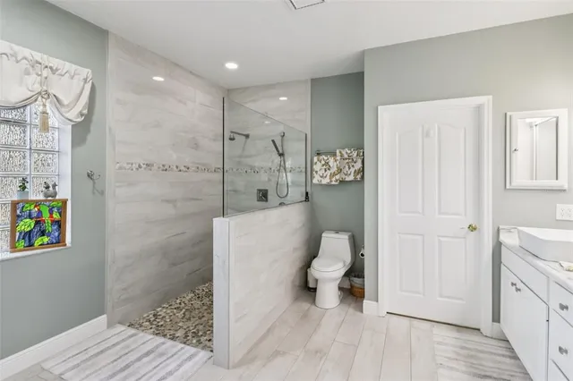 a bathroom with a sink and a toilet