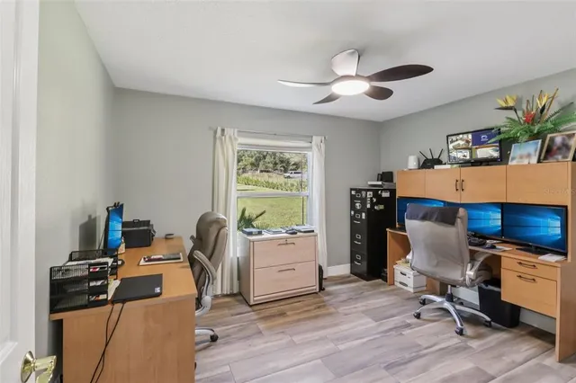 a room with furniture and a window