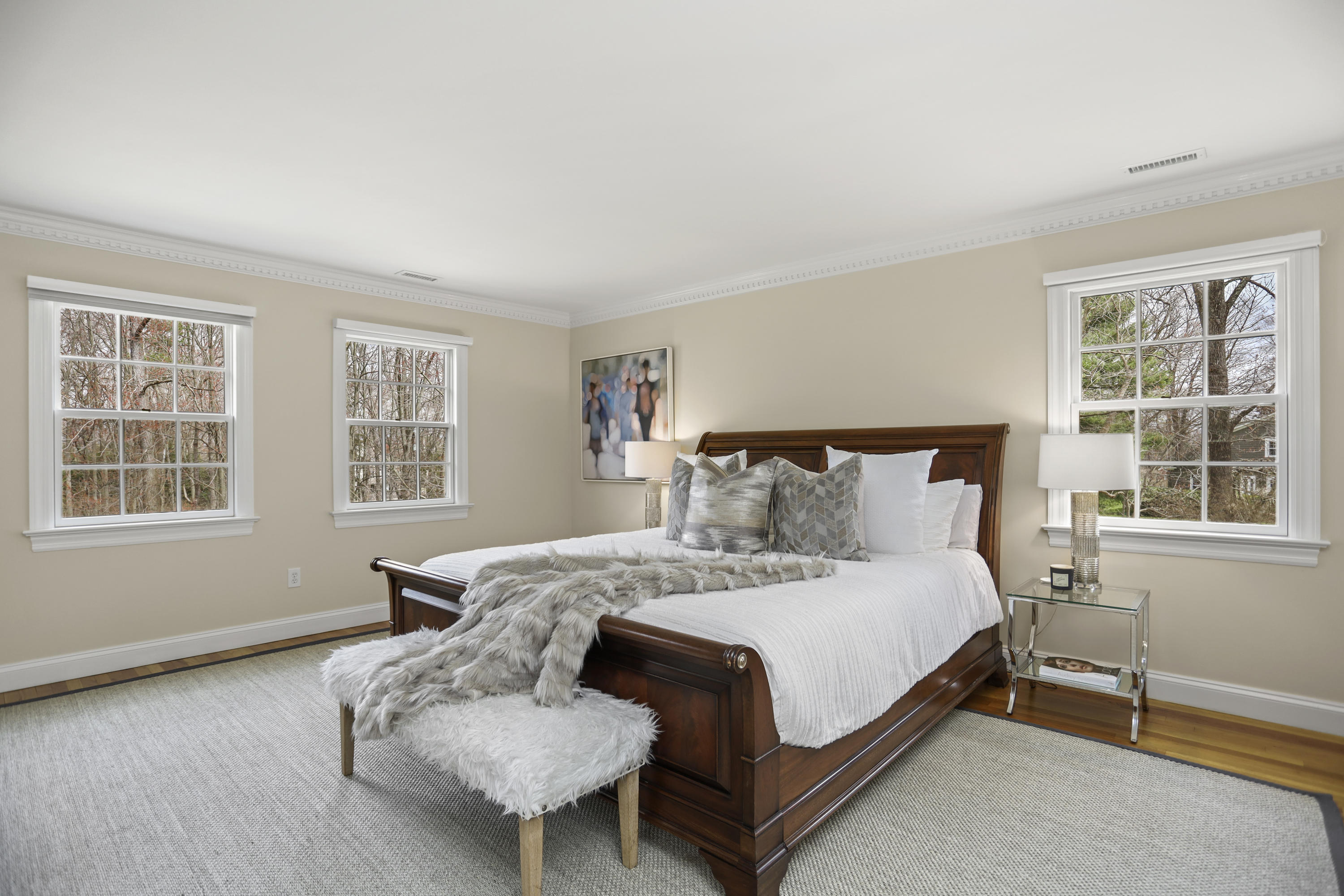 501 Brookside Road New Canaan, CT 06840 - Photo 17 of 38 a bedroom with a bed and a window