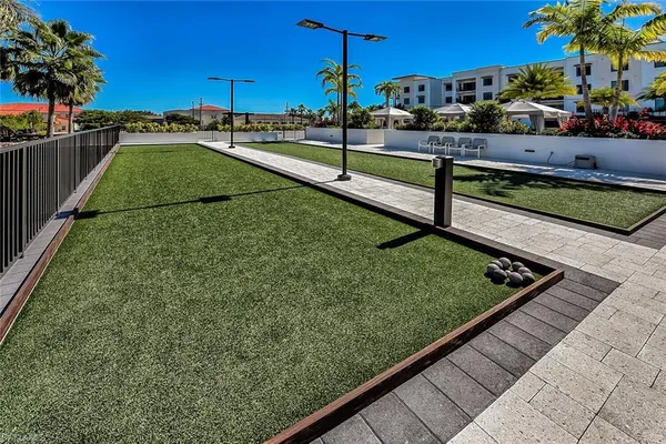 a view of a backyard with a sitting area