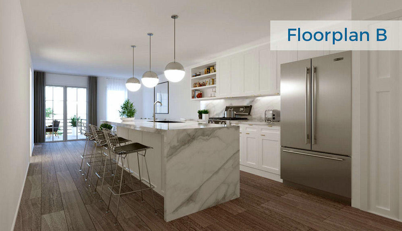 1740 South County Highway, Unit 110 Santa Rosa Beach, FL 32459 - Photo 22 of 22 a kitchen with kitchen island white cabinets and stainless steel appliances