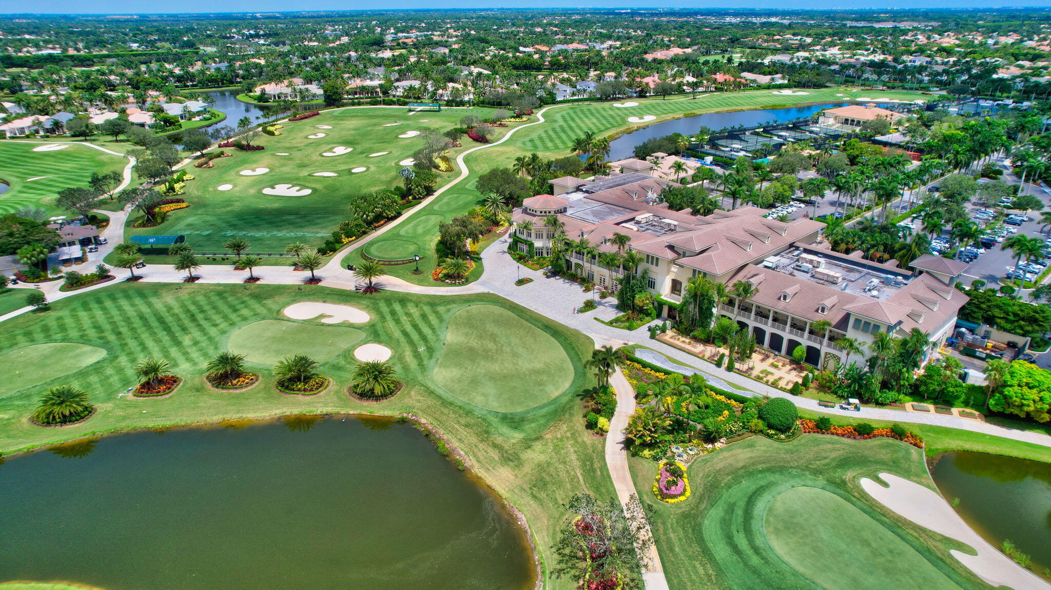 4137 Briarcliff Circle Boca Raton, FL 33496 - Photo 54 of 59 an aerial view of a golf course with parking space