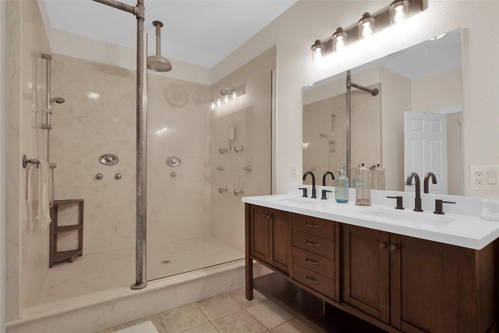 10616 Highway 78 Blue Ridge, TX 75424 - Photo 20 of 28 a bathroom with a double vanity sink mirror and shower