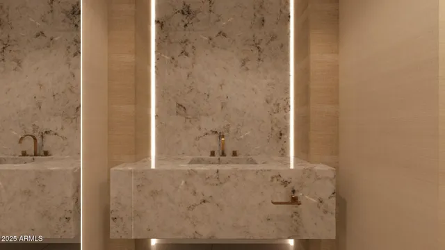 a view of a living room and floor to ceiling window and potted plants
