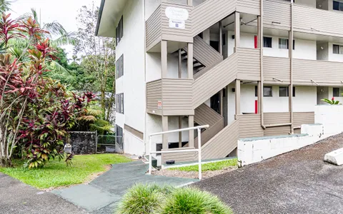 an outdoor space with garden view
