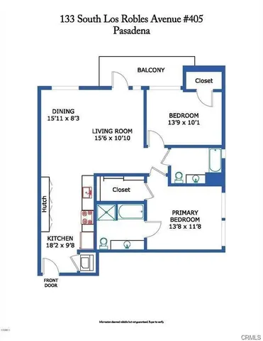 $3,990 | 133 South Los Robles Avenue, Unit 405, Pasadena, CA 91101