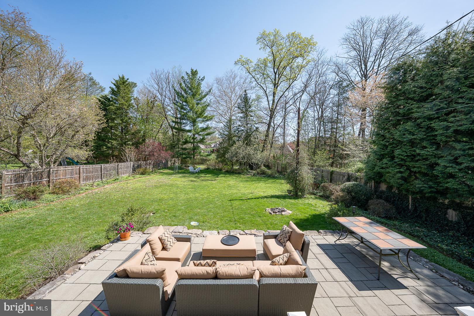 421 Wister Road Wynnewood, PA 19096 - Photo 45 of 53 a view of yard with seating area and trees