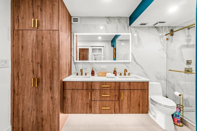 a room with a washer and dryer