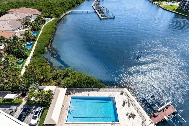 a view of a lake with a mountain view