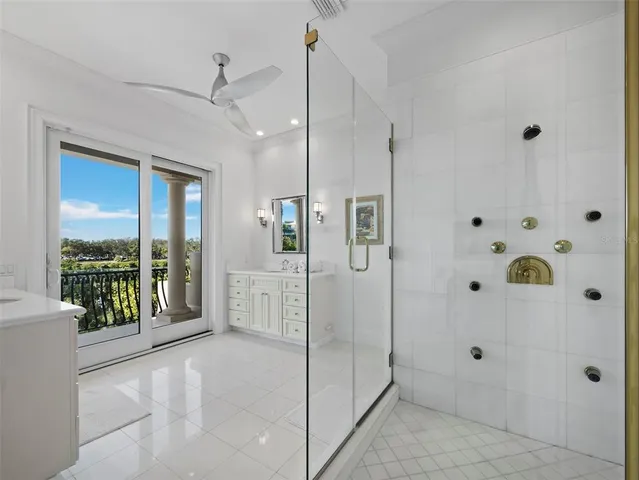 an aerial view of beach and ocean view