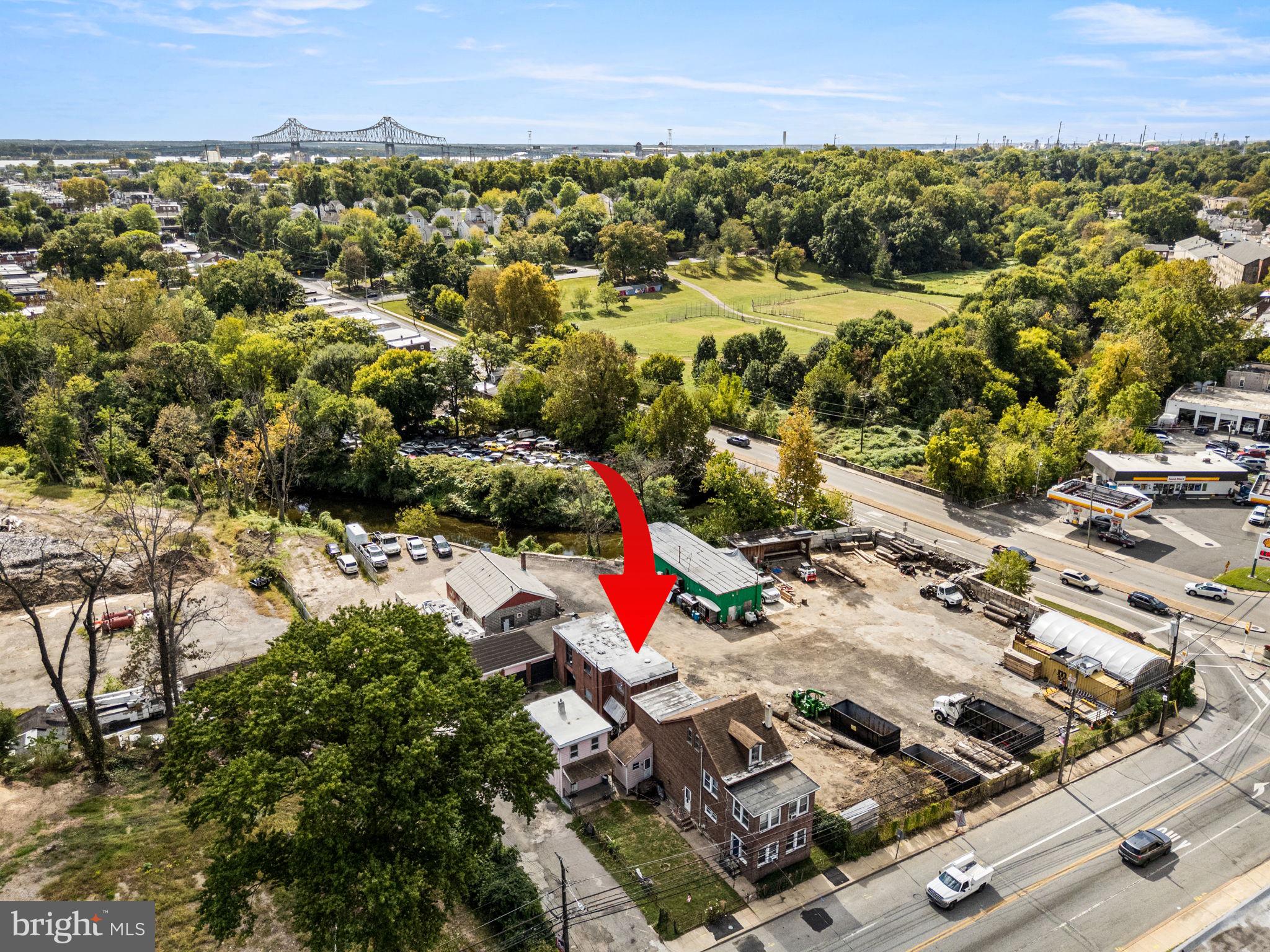 0 Parker Street Chester, PA 19013 - Photo 56 of 58 an aerial view of residential houses with outdoor space and trees