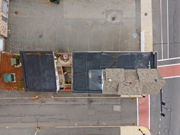 an aerial view of a city