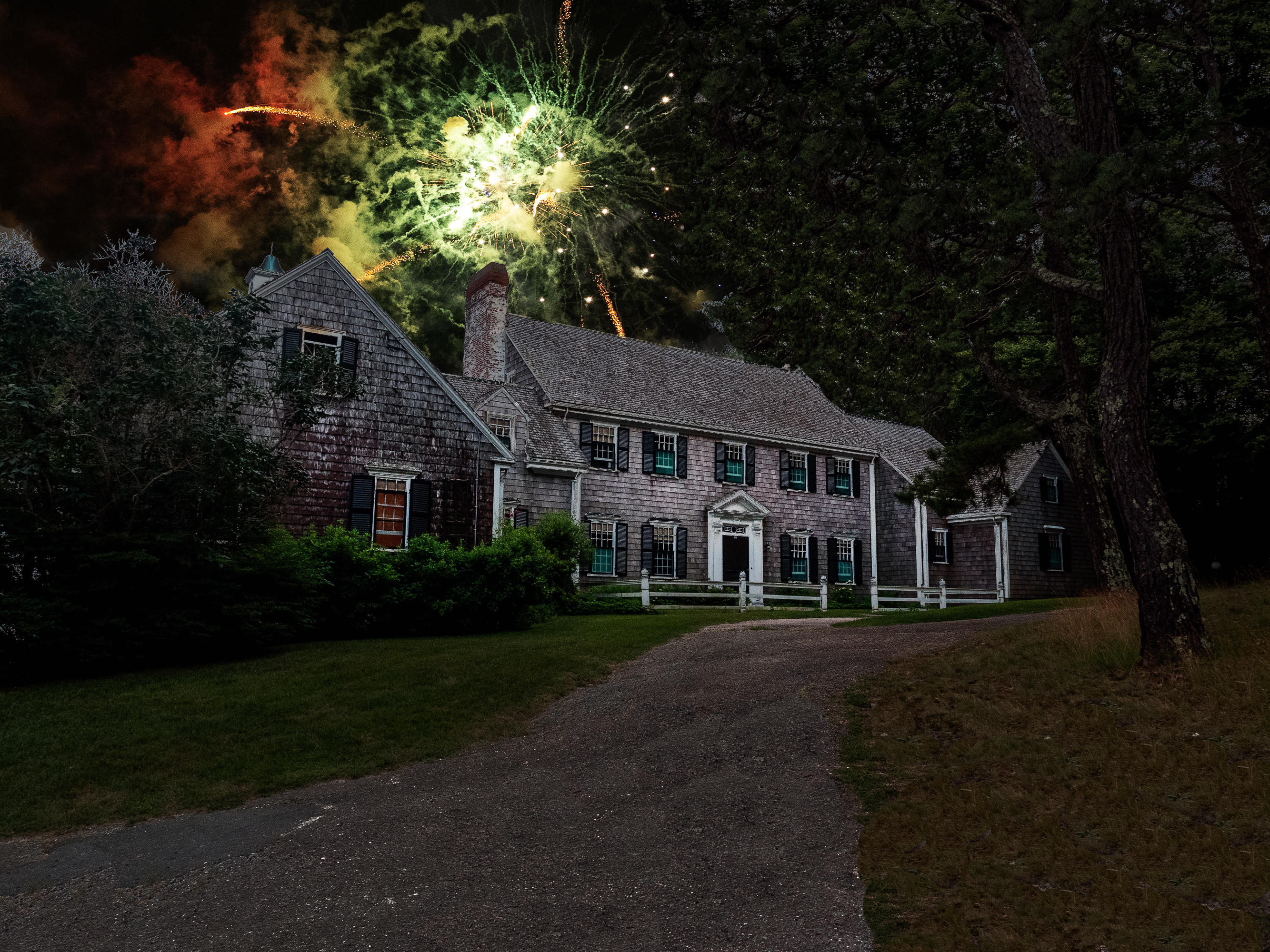 671 Old Post Road Cotuit, MA 02635 - Photo 36 of 36 a view of house with outdoor space and garden