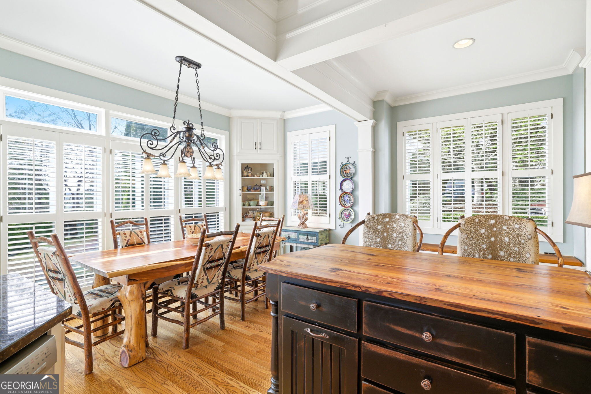1171 Rabun Bluffs Drive Lakemont, GA 30552 - Photo 13 of 75 a view of a dining room with furniture window and wooden floor