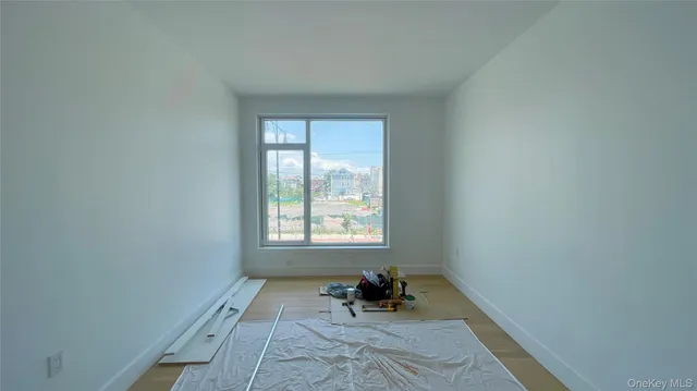 an empty room with a window