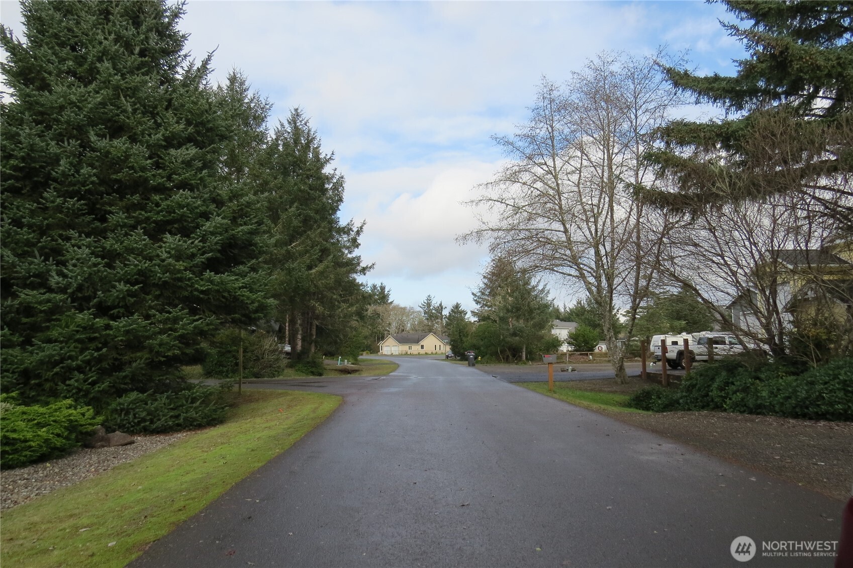 636 Weatherwax Loop Northeast Ocean Shores, WA 98569 - Photo 23 of 32 a view of a street with a yard and a trees