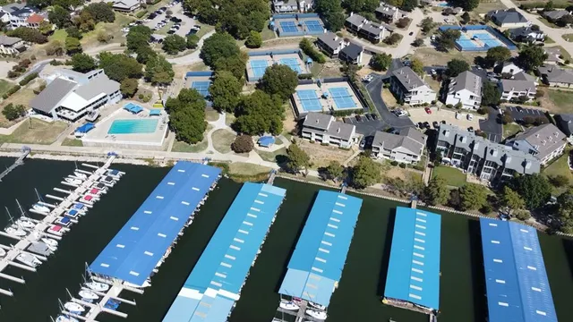 an aerial view of a city