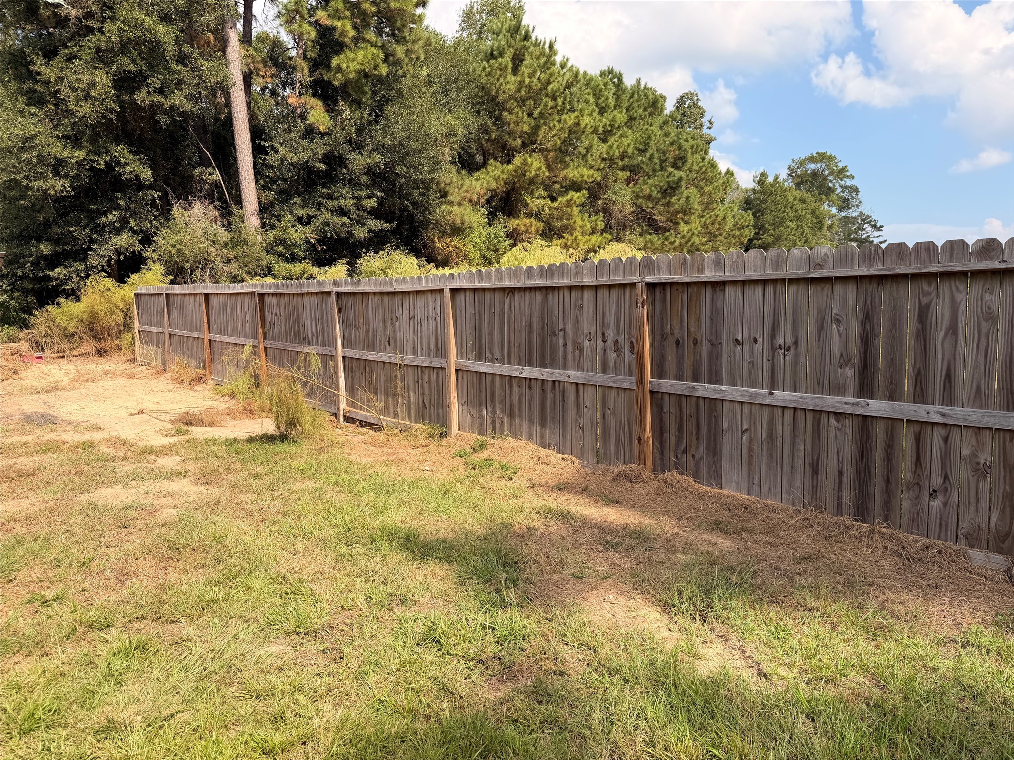 62 Short Leaf Drive Huffman, TX 77336 - Photo 29 of 33 a view of a backyard with wooden fence