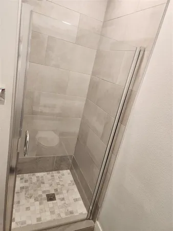 view of a bathroom shower