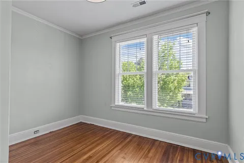 a view of a hallway with washer and dryer