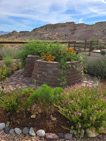 a view of a lake with a mountain