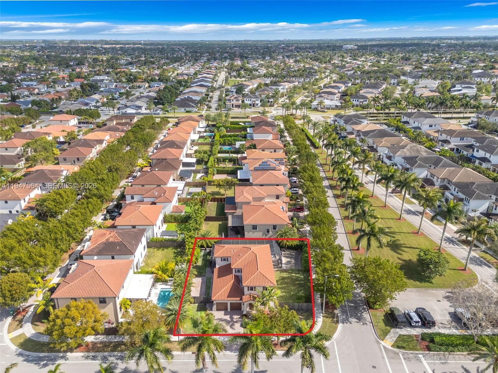 17475 Southwest 153rd Avenue Miami, FL 33187 - Photo 40 of 46 an aerial view of residential houses with outdoor space