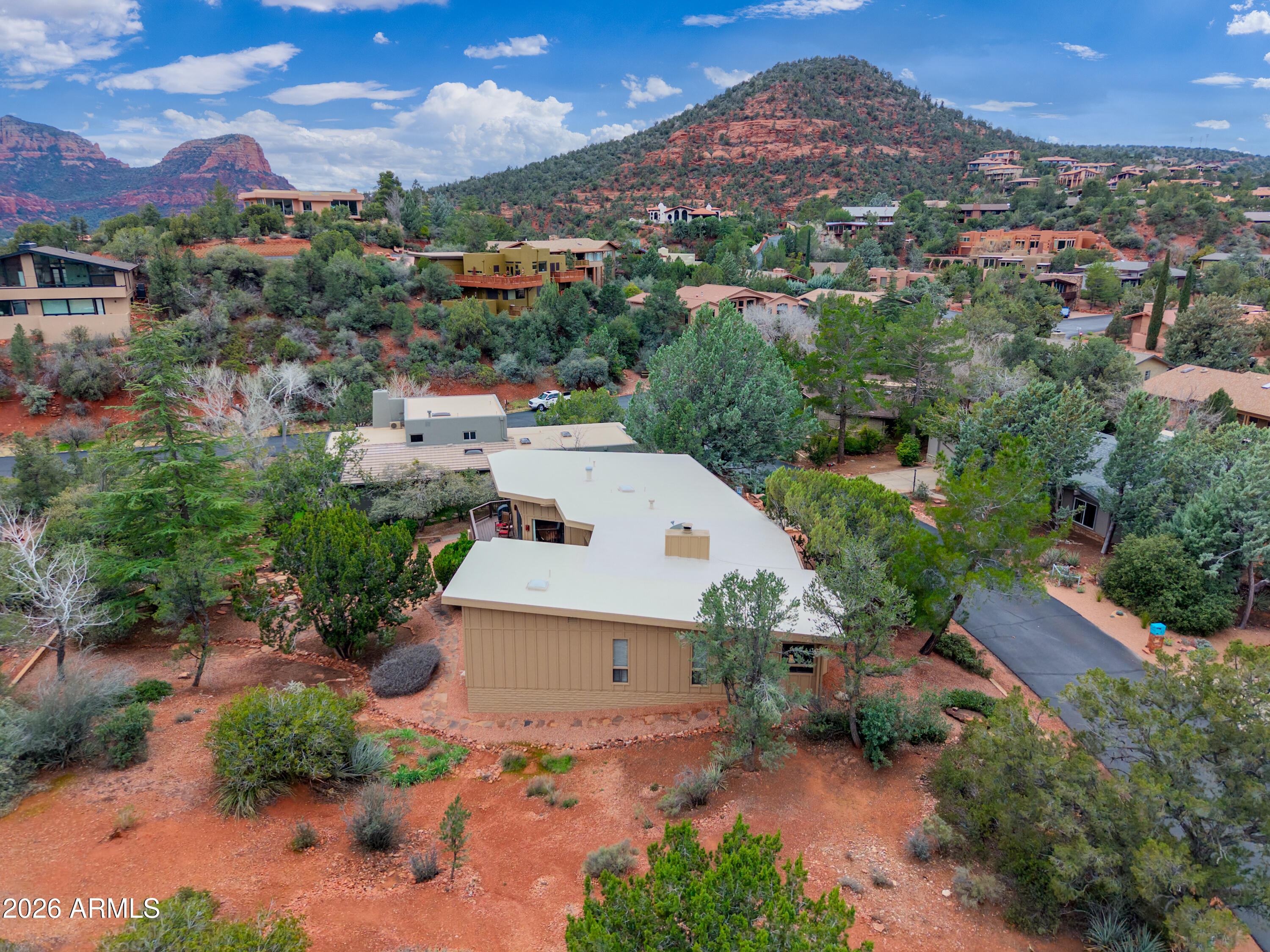 30 Kashmir Road Sedona, AZ 86336 - Photo 45 of 57 an aerial view of a house
