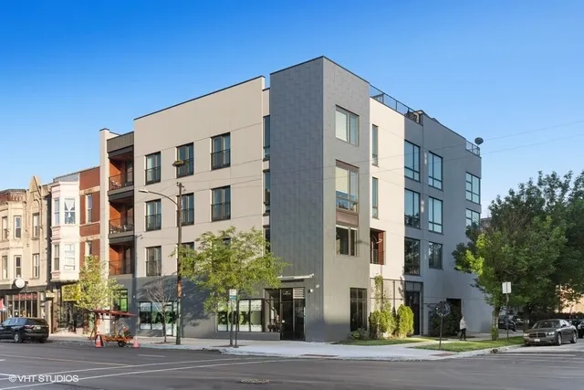 a front view of a building