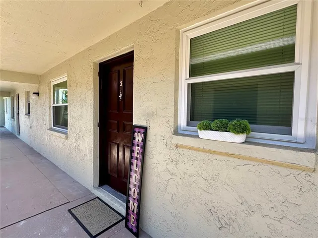 a view of a door of the house