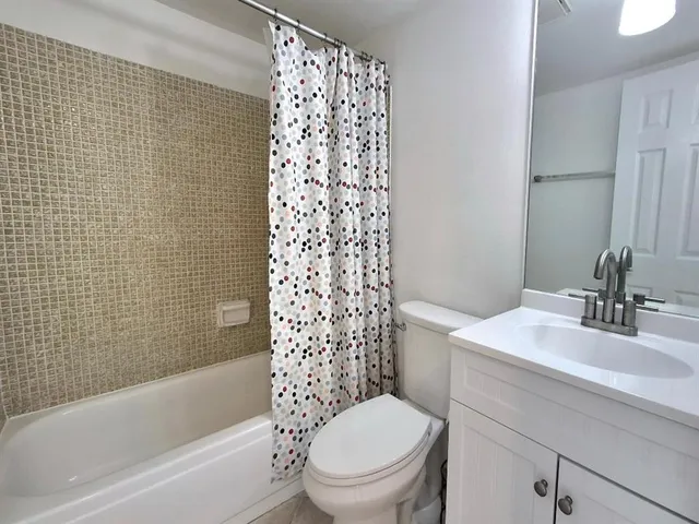 a city view with tall buildings