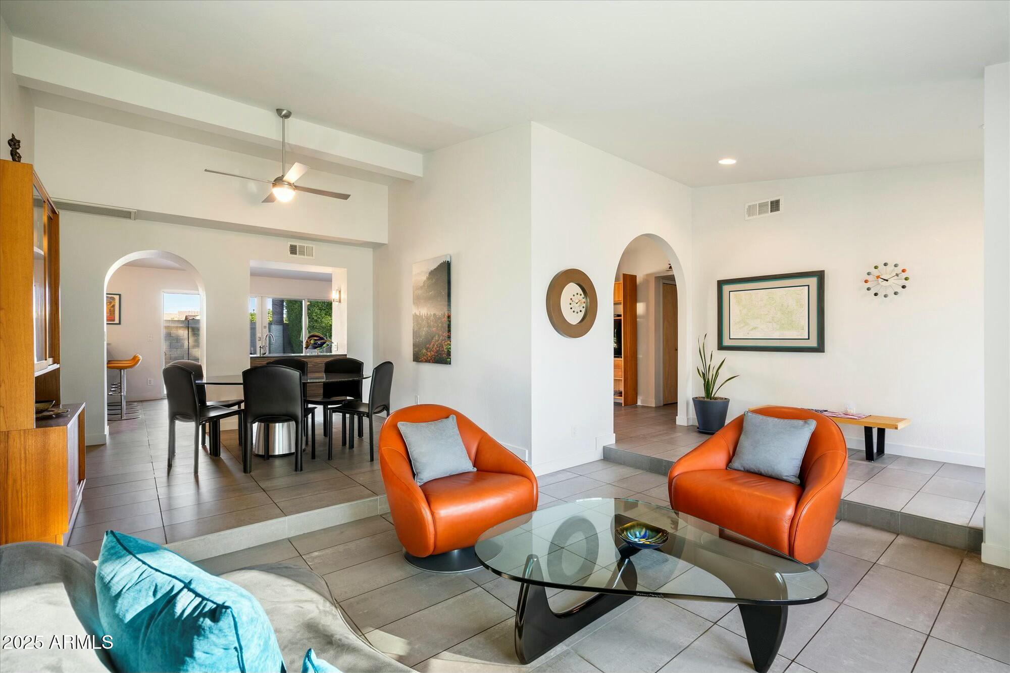 Family Room along entry + dining