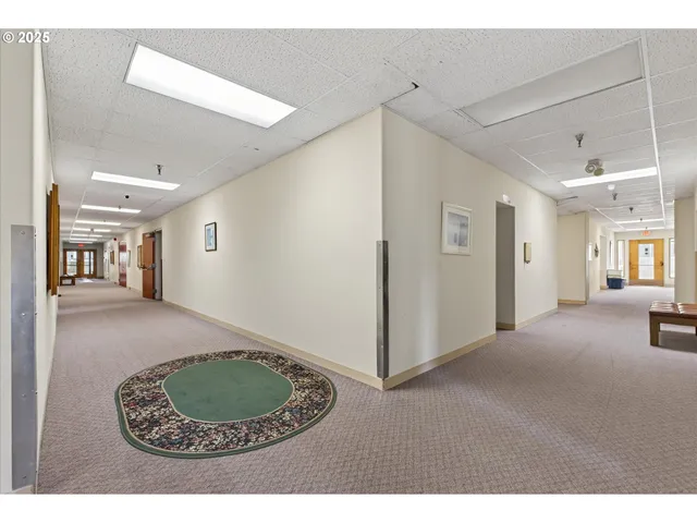 a view of a building with a street