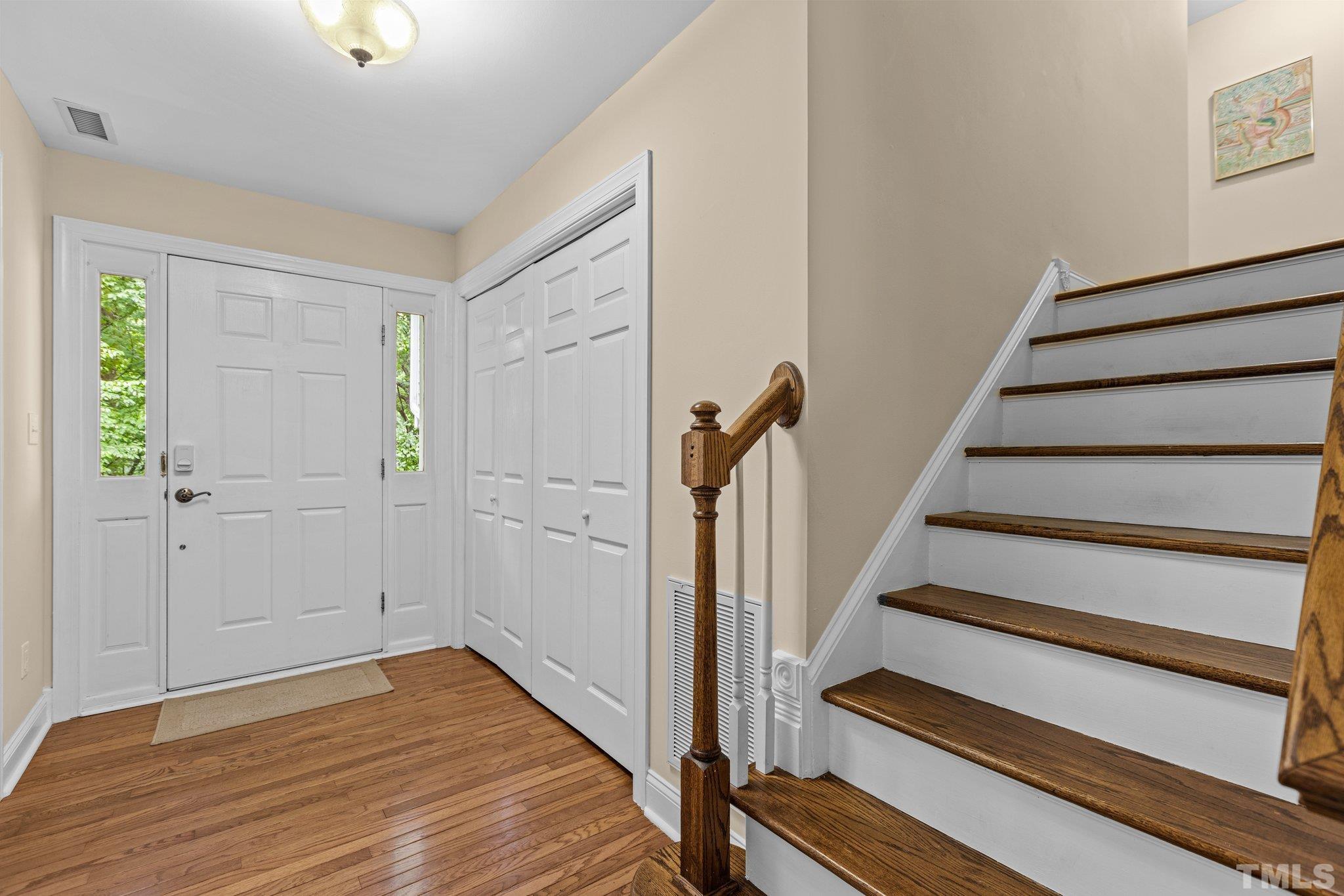 108 Rhododendron Court Chapel Hill, NC 27517 - Photo 6 of 38 a view of entryway with wooden floor