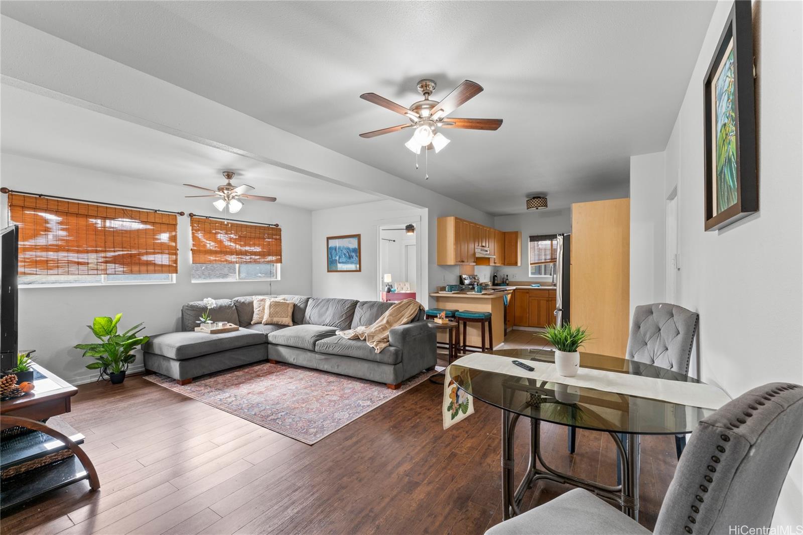 1506 Frear Street, Unit A Honolulu, HI 96813 - Photo 2 of 25 Bright and airy open-concept living area, perfect for relaxing or entertaining.