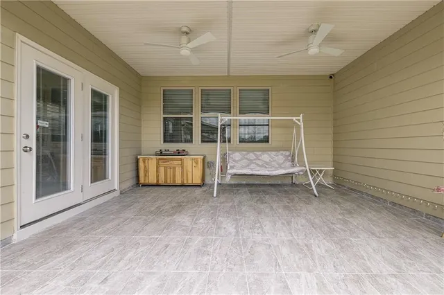 a view of a room with table and chair