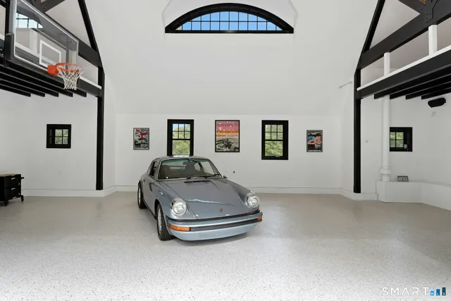 a car parked in front of a house