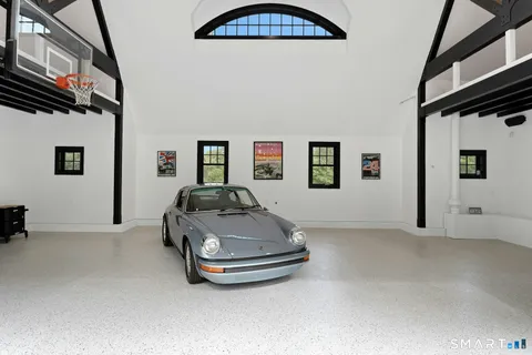 a car parked in front of a house