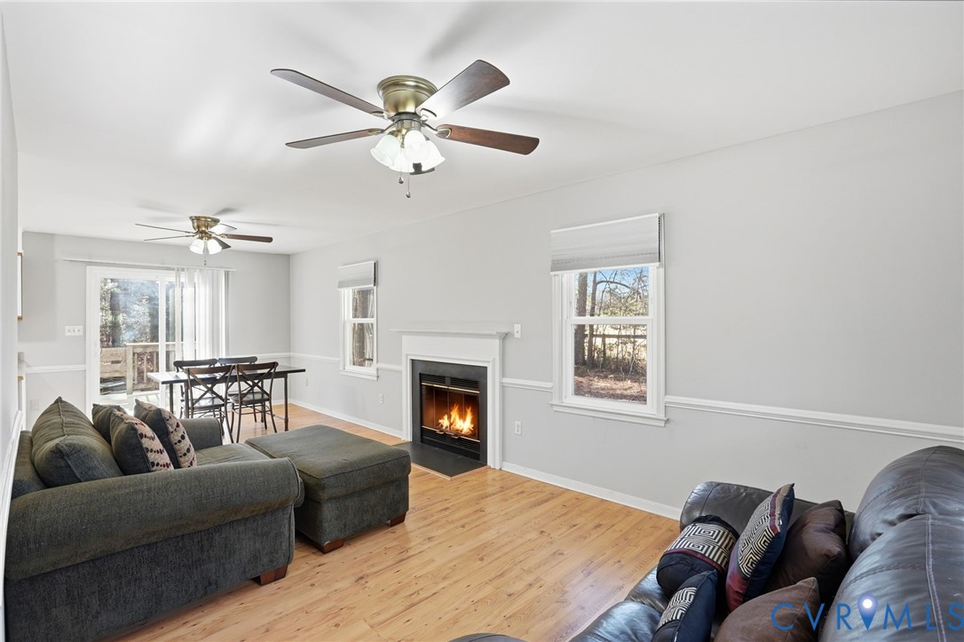 3605 Whitehouse Road Colonial Heights, VA 23834 - Photo 11 of 46 Living room with a fireplace with flush hearth and