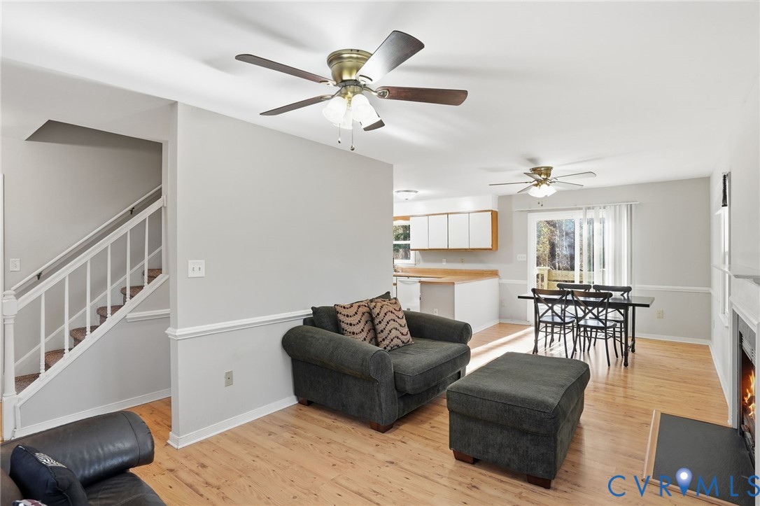 3605 Whitehouse Road Colonial Heights, VA 23834 - Photo 13 of 46 Living area featuring a fireplace with flush heart